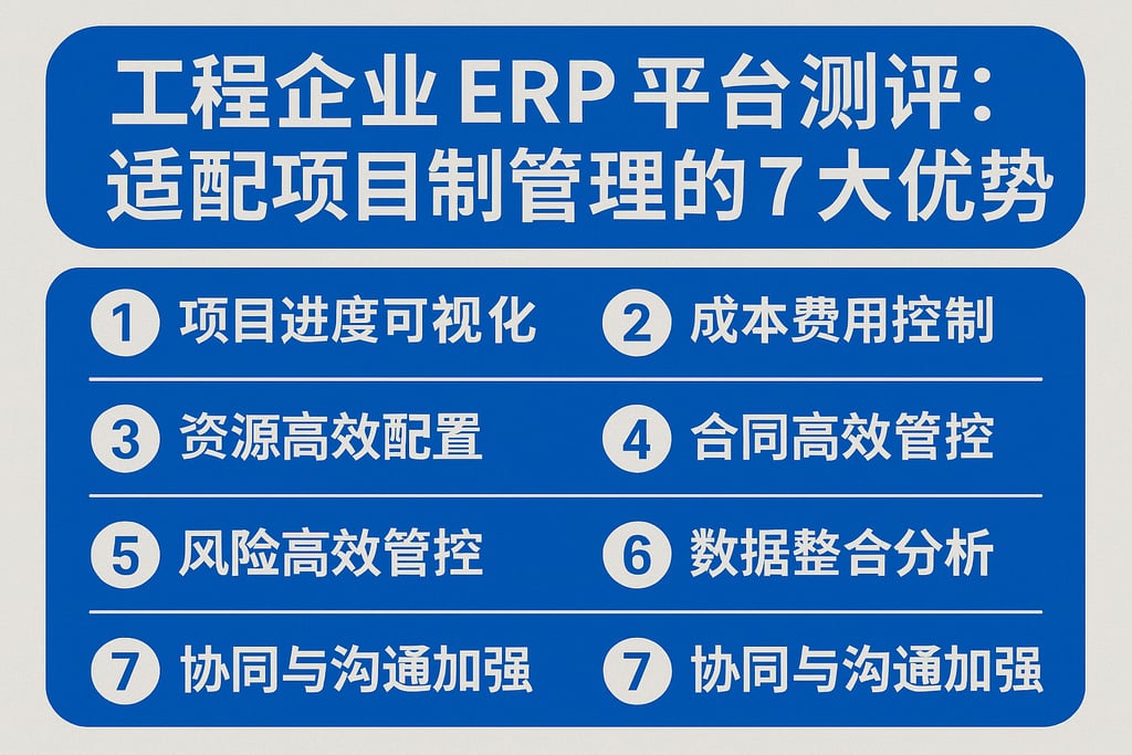 工程企业 ERP 平台测评：适配项目制管理的 7 大优势